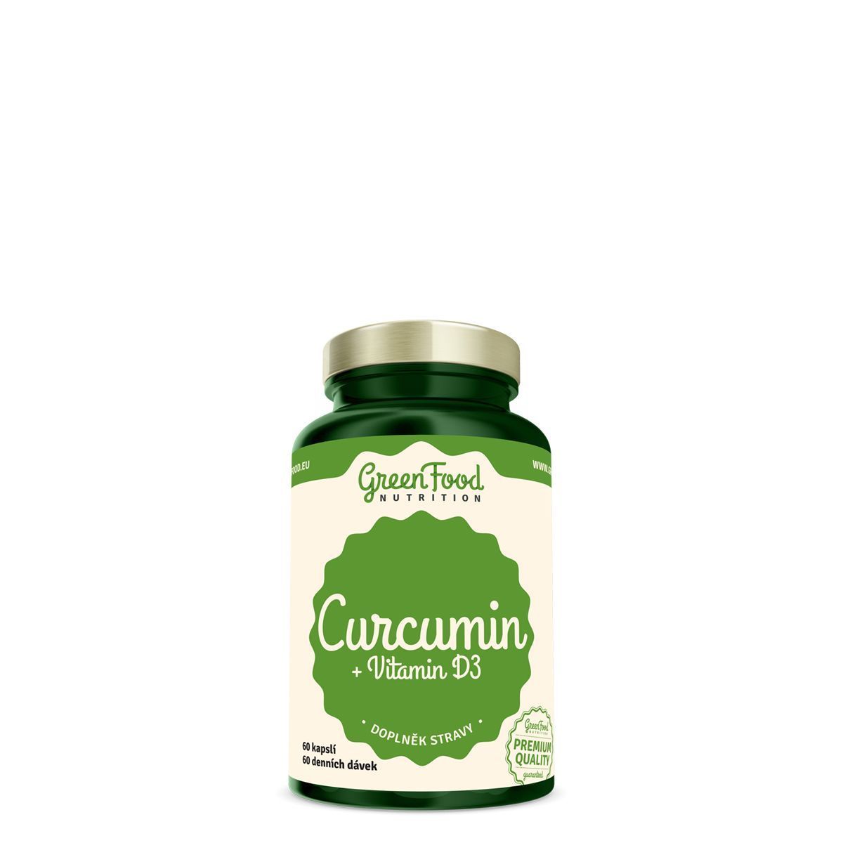 GREENFOOD NUTRITION - CURCUMIN+VITAMIN D3 - 60 KAPSZULA