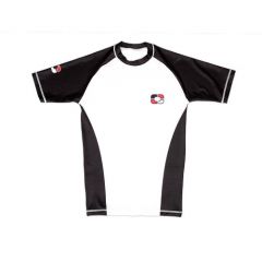 360Gears - IBJJF Rashguard - fekete öv - rövid ujjú