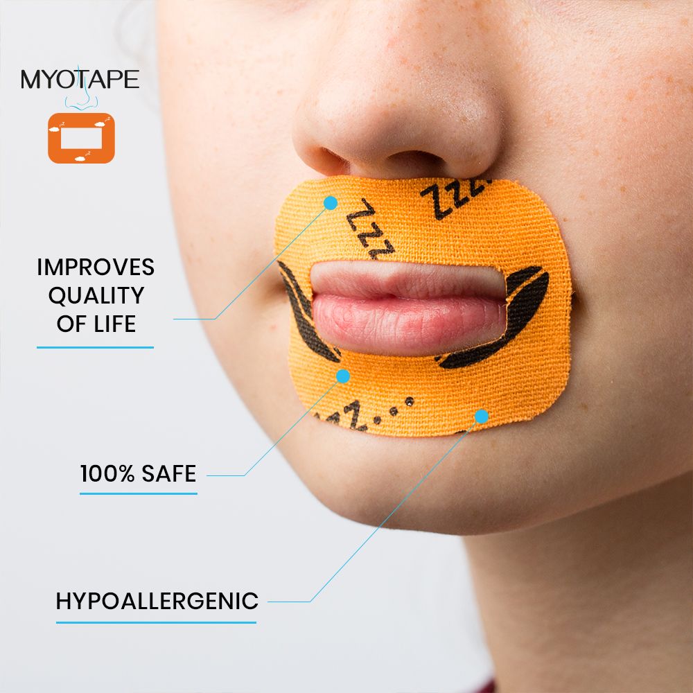 MYOTAPE - Nose Breathing Strips for Kids - Orrlégzést támogató szájtapasz, 90 db, gyermek méret