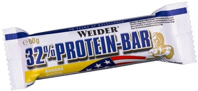 Weider 32% Protein Bar 60 g fehérje szelet (24db/doboz) - banán