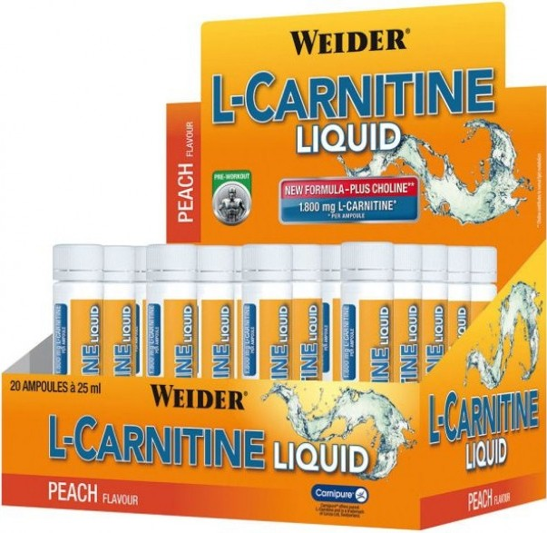 Weider L-Carnitine Liquid 1800 mg 500 ml (20x25 ml) - barack