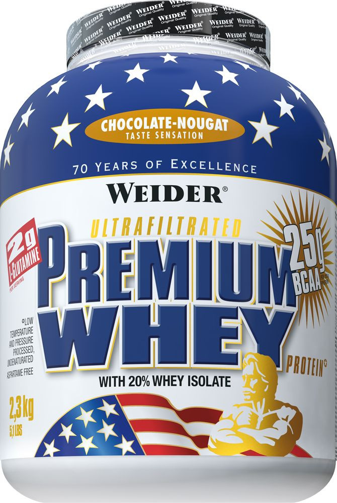 Weider Premium Whey Protein 2,3 kg fehérjepor - csokoládé-nugát