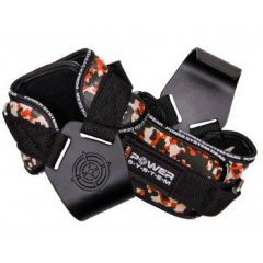 Power System - Power Hooks Camo Orange - Terepmintás edzőkampó narancs