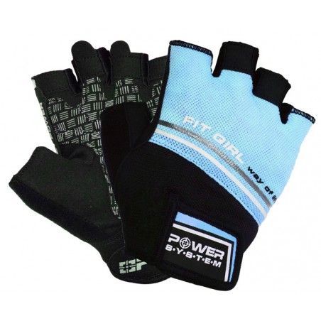 Power System - Gloves Fit Girl Evo Turquoise - Női edzőkesztyű türkiz