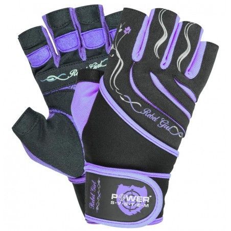 Power System - Gloves Rebel Girl Purple - Női fitness kesztyű lila