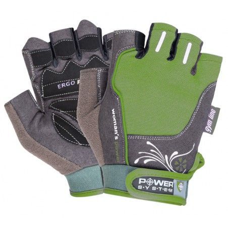 Power System - Gloves Womans Power Green - Női fitnesz kesztyű zöld