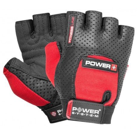 Power System - Gloves Power Plus Red - Női fitnesz kesztyű piros