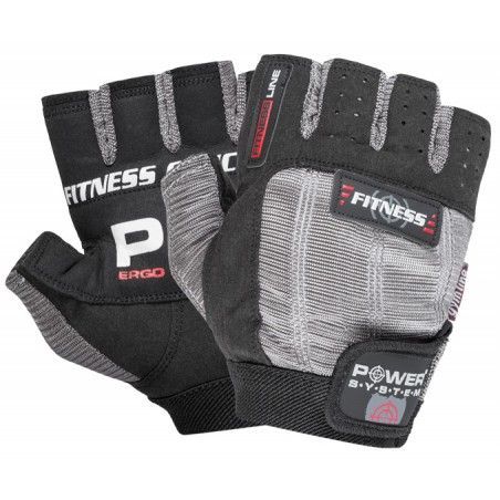 Power System - Gloves Fitness Black/Grey - Fitnesz és bodybuilding kesztyű fekete/szürke