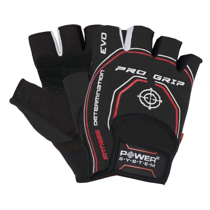 Power System - Gloves Pro Grip Evo Black - Fitnesz kesztyű fekete
