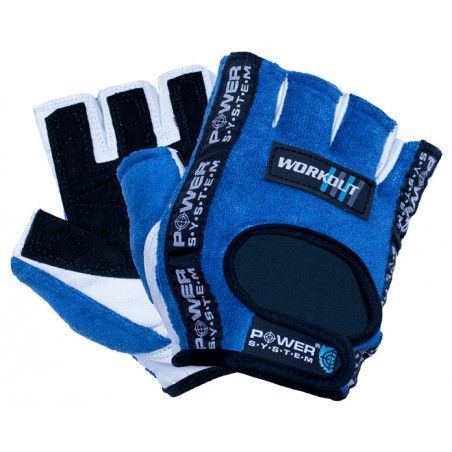Power System - Gloves Workout Blue - Fitnesz kesztyű kék