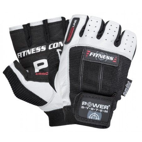Power System - Gloves Fitness White/Black - Fitnesz és bodybuilding kesztyű fekete/fehér