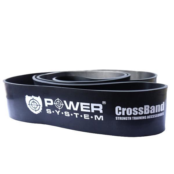 Power System - Crossband erősítő gumiszalag - fekete, 64mm