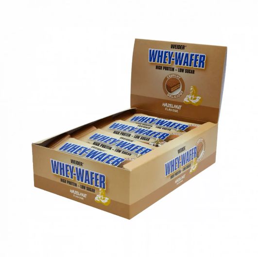 Weider 32% Whey-Wafer Bar 35 g fehérje szelet (12db/doboz) - mogyoró