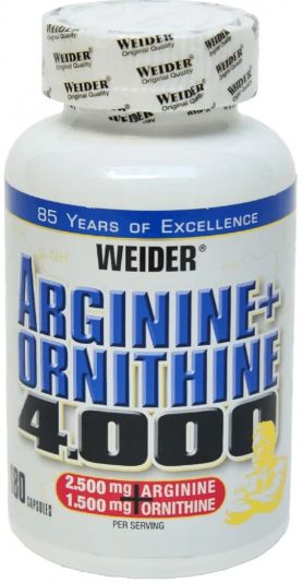 Weider Arginine + Ornithine 4000 caps - 180 kapszula