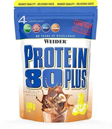 Weider Protein 80 Plus 500g fehérjepor - Mogyorón-nugát