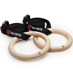 Via Fortis - Premium Gym Rings - Prémium torna gyűrű szett - 500cm hevederrel