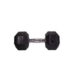 Sveltus Hexagonal dumbbell - Hex hatszögletű egykezes gumírozott fix edzőtermi kézisúlyzó - 12.5kg