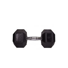 Sveltus Hexagonal dumbbell - Hex hatszögletű egykezes gumírozott fix edzőtermi kézisúlyzó - 17.5kg