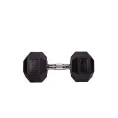 Sveltus Hexagonal dumbbell - Hex hatszögletű egykezes gumírozott fix edzőtermi kézisúlyzó - 20kg