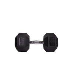 Sveltus Hexagonal dumbbell - Hex hatszögletű egykezes gumírozott fix edzőtermi kézisúlyzó - 22.5kg