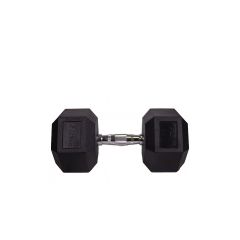 Sveltus Hexagonal dumbbell - Hex hatszögletű egykezes gumírozott fix edzőtermi kézisúlyzó - 27.5kg