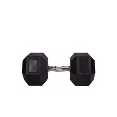 Sveltus Hexagonal dumbbell - Hex hatszögletű egykezes gumírozott fix edzőtermi kézisúlyzó - 32.5kg