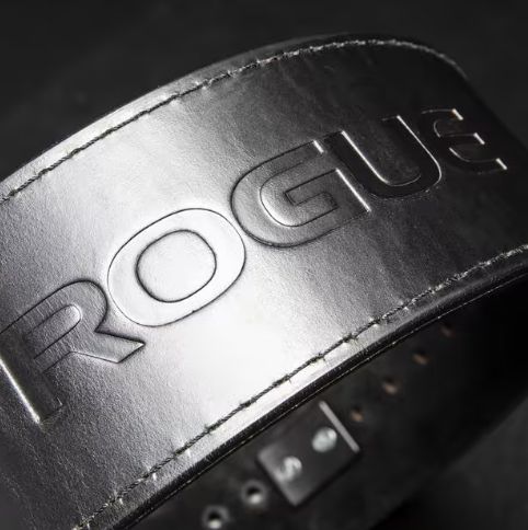 Rogue Fitness - Rogue Black Leather 13mm 4" Lever Belt - Fekete bőr súlyemelő öv