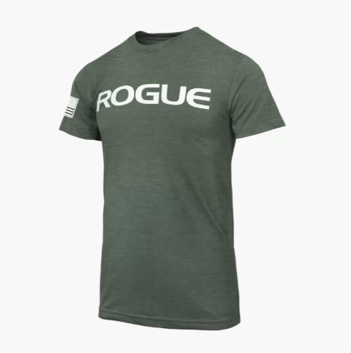 Rogue Fitness - Rogue Basic Shirt - Férfi rövidujjú póló - Szürkészöld-fehér
