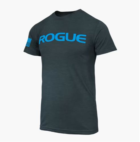 Rogue Fitness - Rogue Basic Shirt - Férfi rövidujjú póló - Fekete aqua-kék