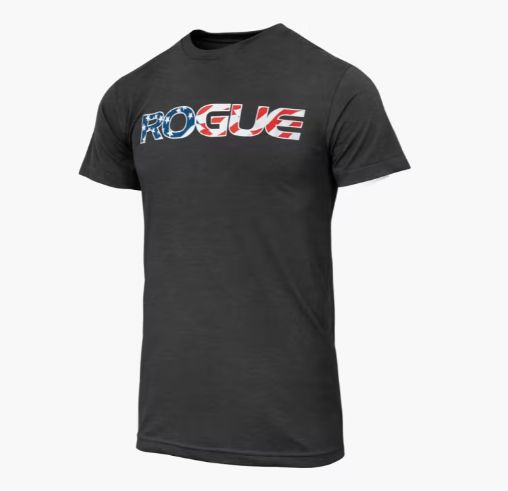 Rogue Fitness - Rogue Basic Shirt - Férfi rövidujjú póló - Sötétszürke - USA zászló