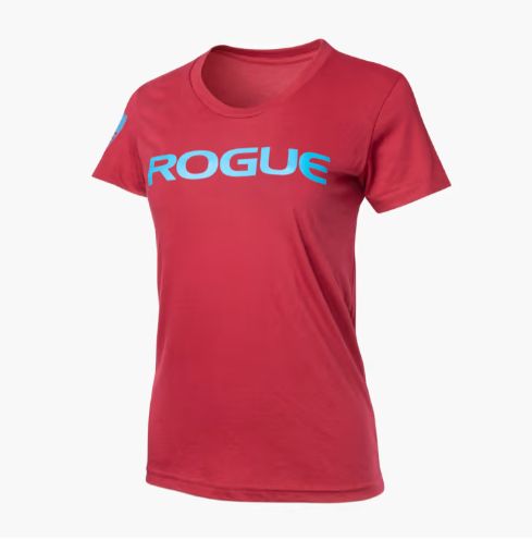 Rogue Fitness - Rogue Women's Basic Shirt - Női rövidujjú póló - Piros - aqua