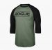 Rogue Fitness - Rogue 3/4 Sleeve Shirt - Háromnegyedes ujjú férfi felső - Katonai zöld - fekete