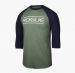 Rogue Fitness - Rogue 3/4 Sleeve Shirt - Háromnegyedes ujjú férfi felső - Zöldesszürke - sötétkék