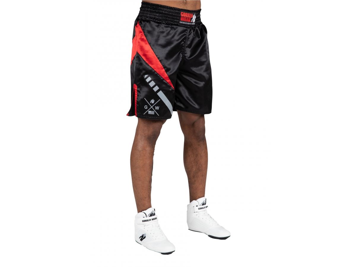 Gorilla Wear - Hornell Boxing Shorts - Fekete/piros