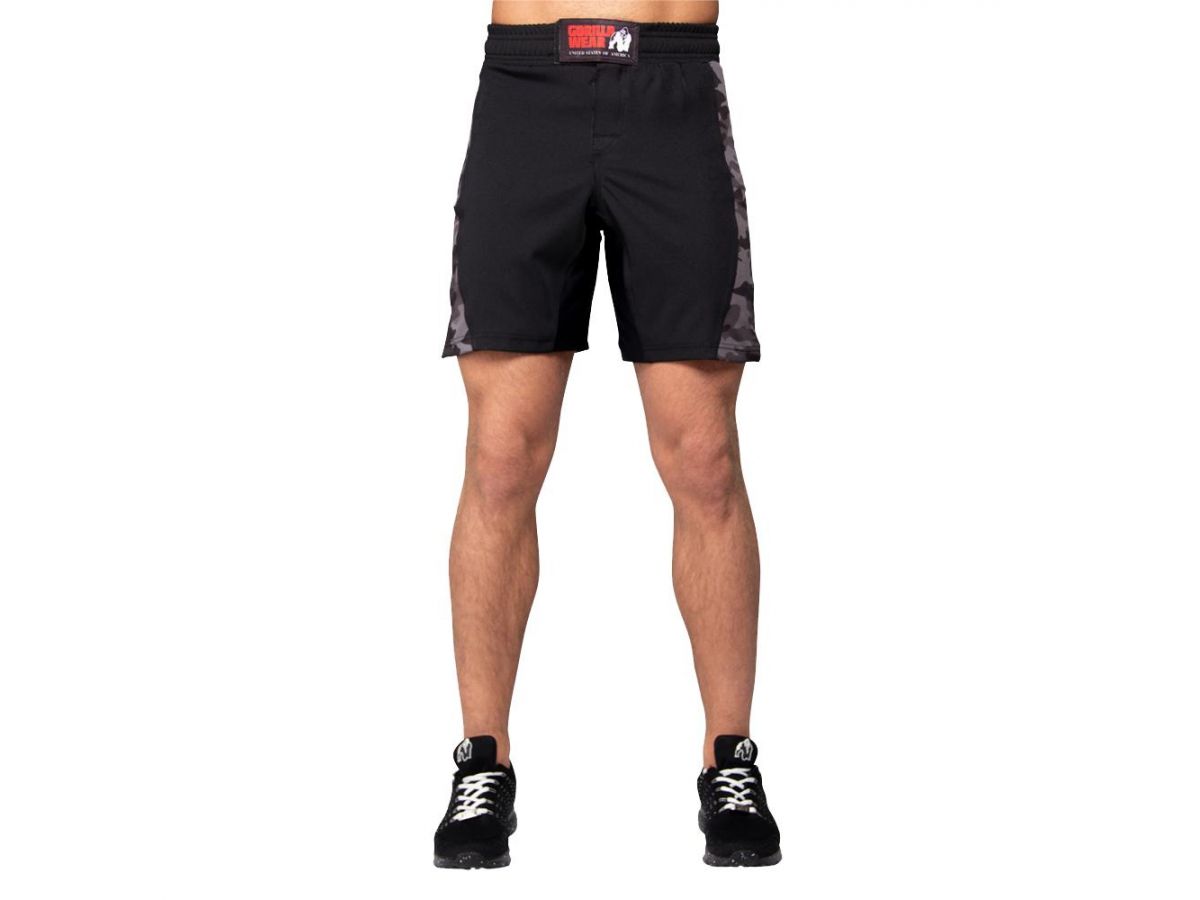 Gorilla Wear - Kensington Mma Fightshorts - Fekete / szürke terepmintás 