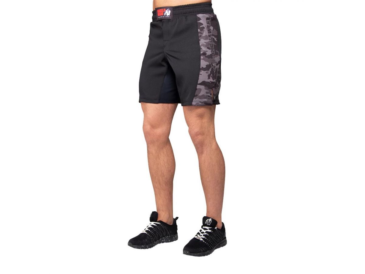 Gorilla Wear - Kensington Mma Fightshorts - Fekete / szürke terepmintás 