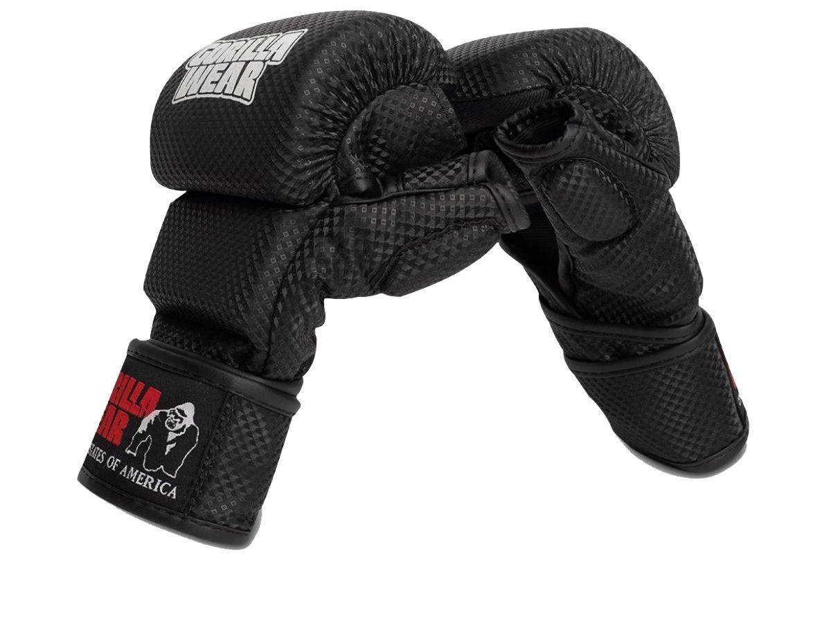 Gorilla Wear - Ely Mma Sparring Gloves - Fekete/fehér MMA sparring kesztyű