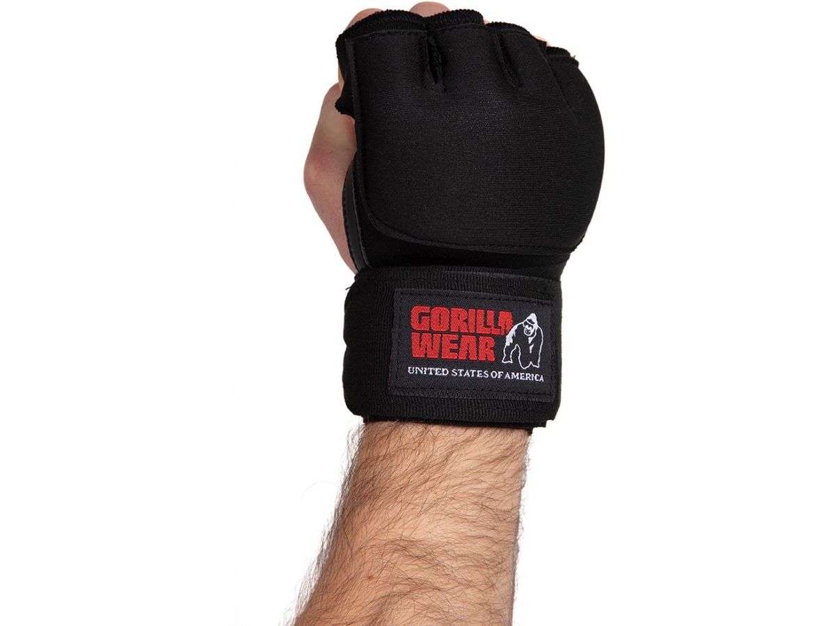 Gorilla Wear - Gel Glove Wraps - Fekete/fehér kézszorító kesztyű