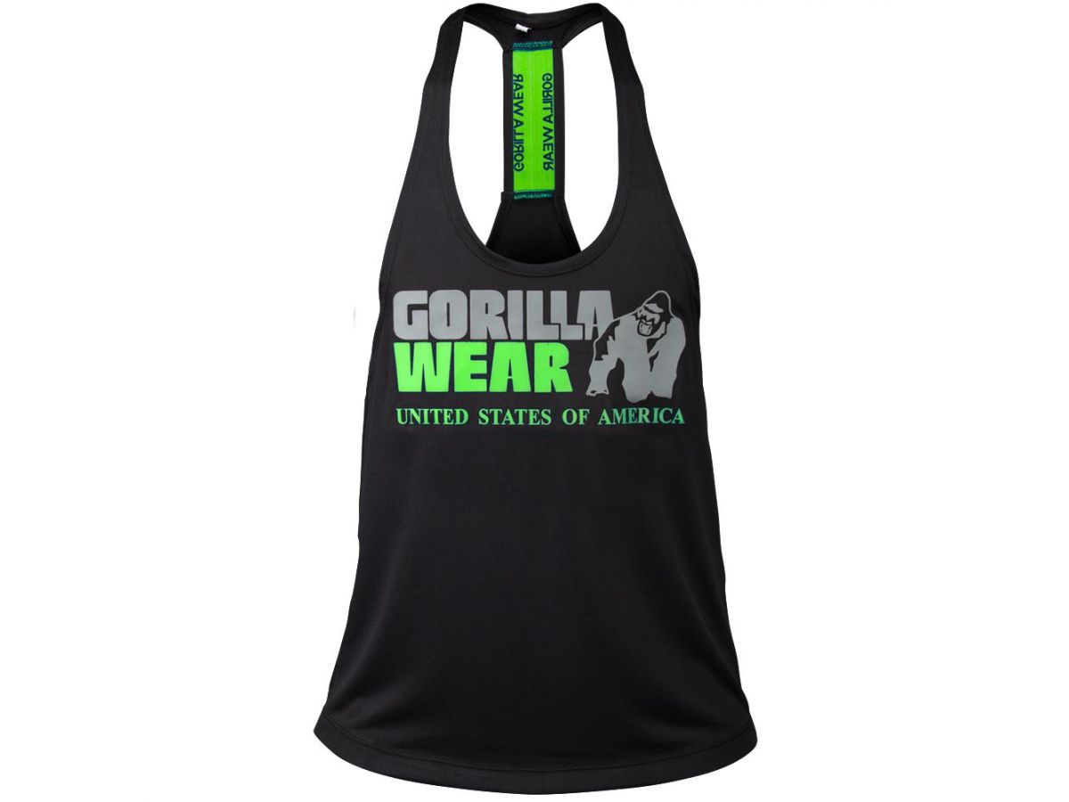 Gorilla Wear - Nashville Tank Top - Fekete/neon lime