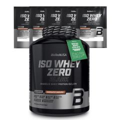 BioTech USA - ISO WHEY ZERO BLACK TEJSAVÓFEHÉRJE - IZOLÁTUM ALAPÚ - 2270 G + AJÁNDÉK 5 TASAK ISO WHEY ZERO BLACK