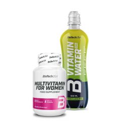 BioTech USA - MULTIVITAMIN FOR WOMEN - 60 TABLETTA + AJÁNDÉK VITAMIN WATER ZERO