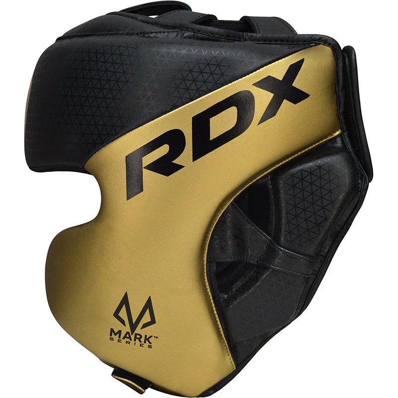 RDX L1 Mark Pro Cheek Boxing Training Fejvédő - fekete/arany