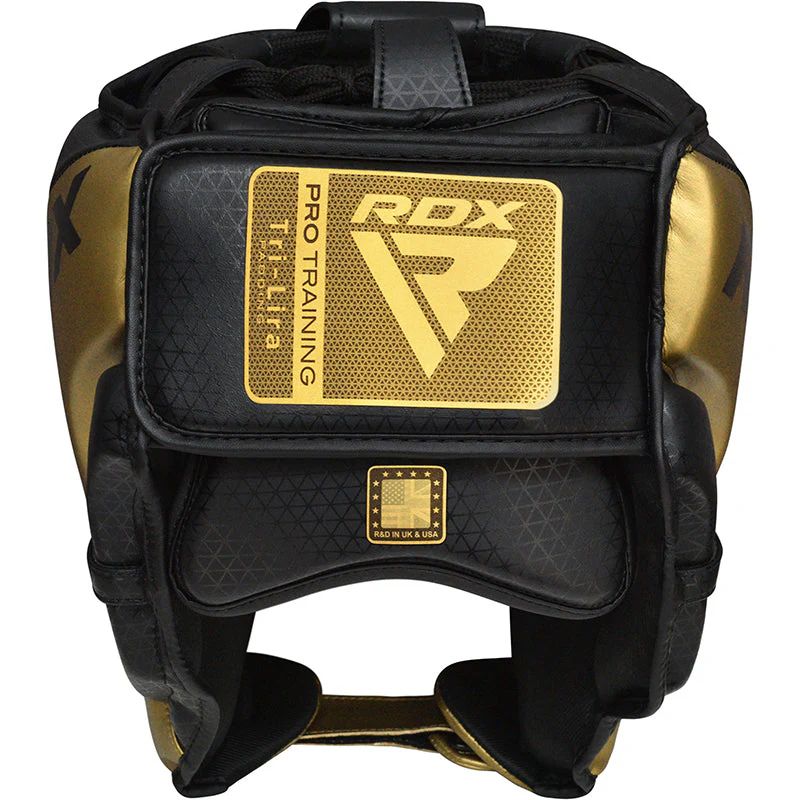 RDX L1 Mark Pro Cheek Boxing Training Fejvédő - fekete/arany