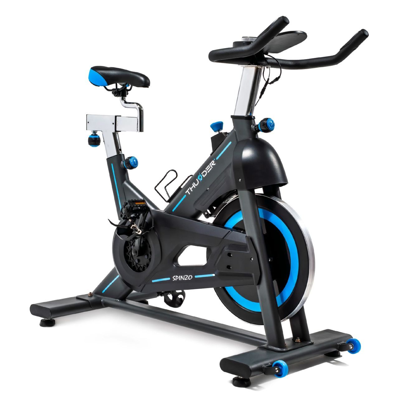 THUNDER - SPINZO SPINNING KERÉKPÁR - MÁGNESES ELLENÁLLÁS, 18 KG LENDKERÉK, 130 KG TERHELHETŐSÉG