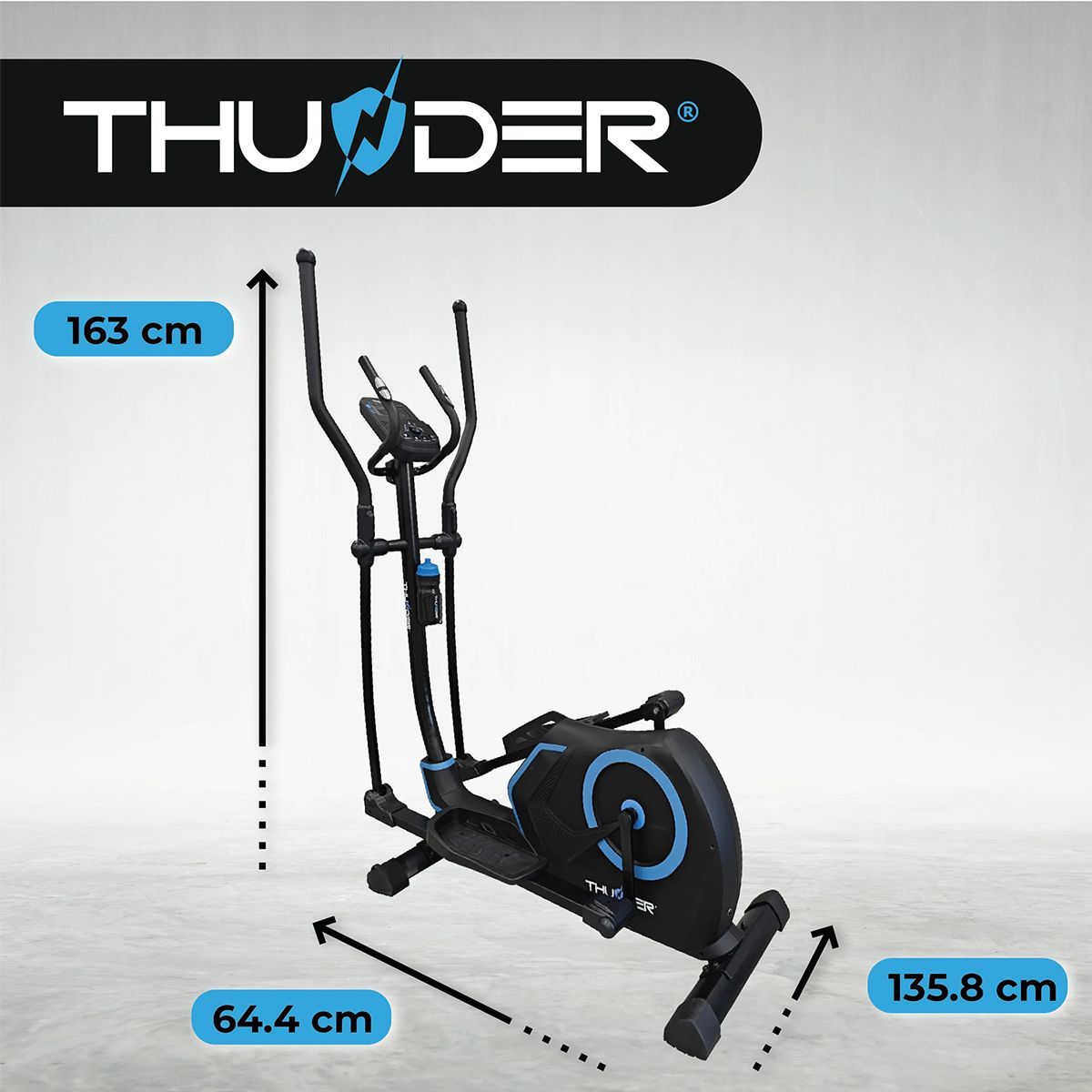 THUNDER - ZEPHYR ELLIPTICAL TRAINER - MÁGNESFÉKES OTTHONI ELLIPTIKUS TRÉNER, 135 KG TESTSÚLYIG