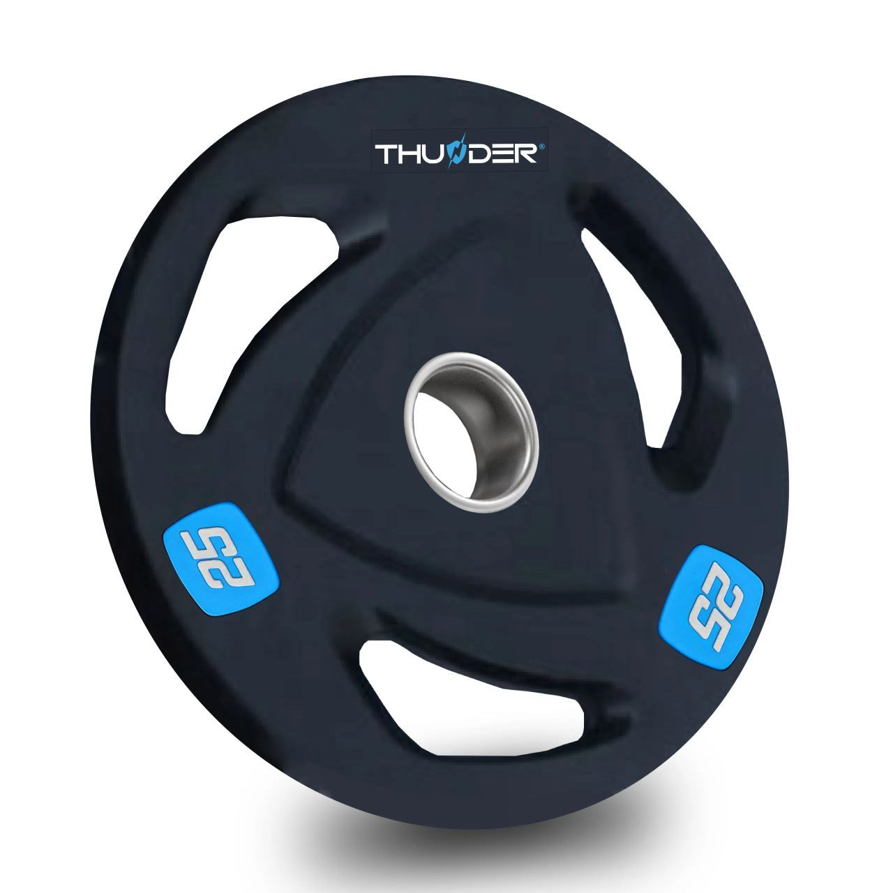 THUNDER - OLYMPIC PLATE WITH GRIP - OLIMPIAI SÚLYTÁRCSA FOGANTYÚVAL - 25 KG THUNDER - OLYMPIC PLATE WITH GRIP - OLIMPIAI SÚLYTÁRCSA FOGANTYÚVAL - 25 KG