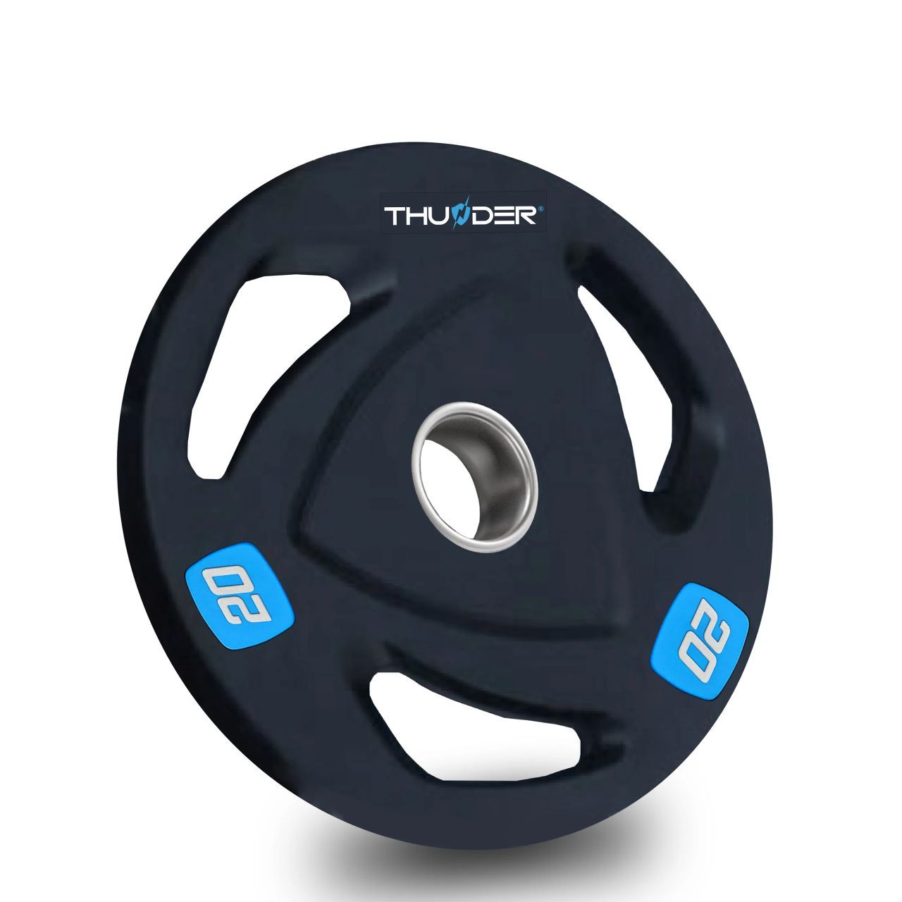 THUNDER - OLYMPIC PLATE WITH GRIP - OLIMPIAI SÚLYTÁRCSA FOGANTYÚVAL - 20 KG THUNDER - OLYMPIC PLATE WITH GRIP - OLIMPIAI SÚLYTÁRCSA FOGANTYÚVAL - 20 KG