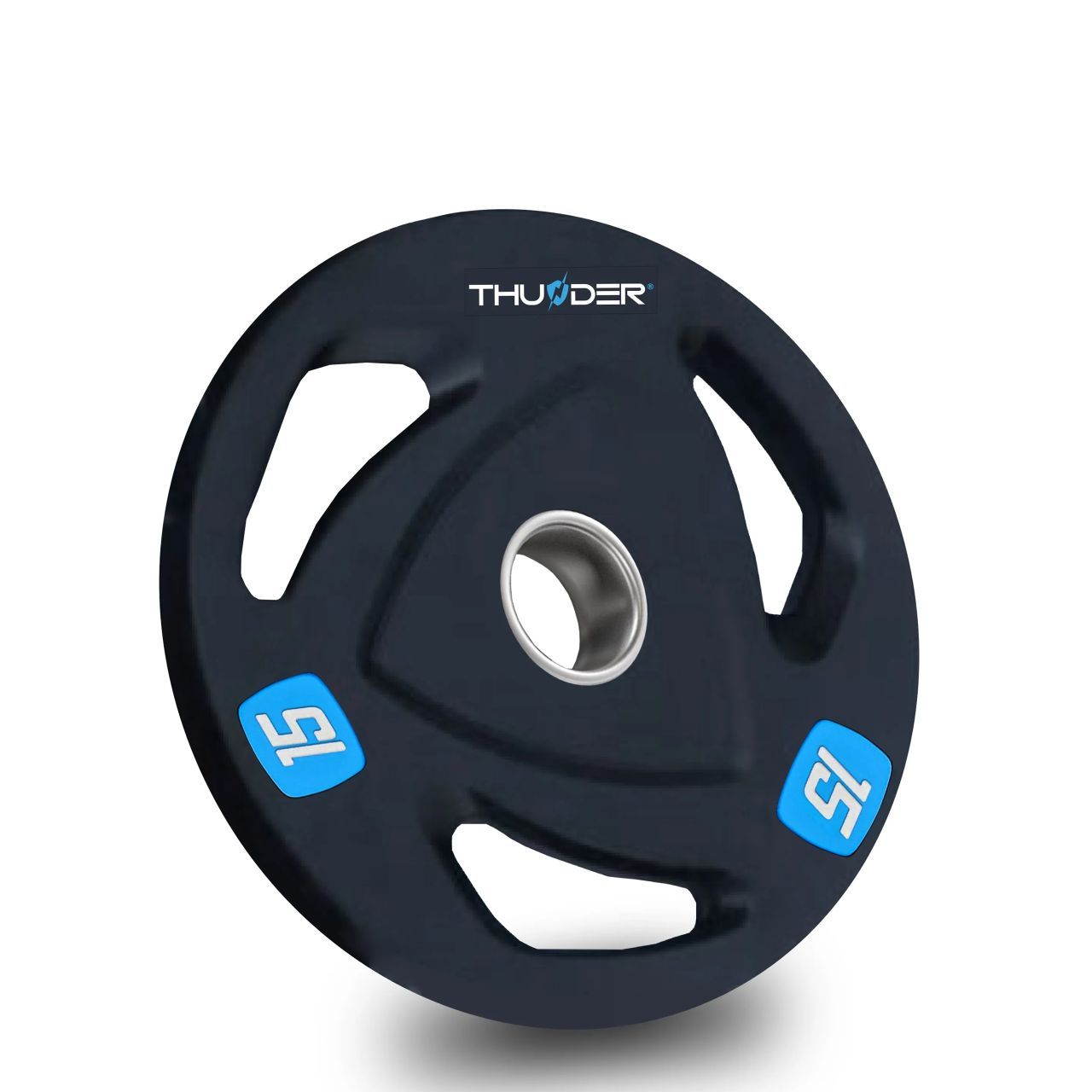 THUNDER - OLYMPIC PLATE WITH GRIP - OLIMPIAI SÚLYTÁRCSA FOGANTYÚVAL - 15 KG THUNDER - OLYMPIC PLATE WITH GRIP - OLIMPIAI SÚLYTÁRCSA FOGANTYÚVAL - 15 KG