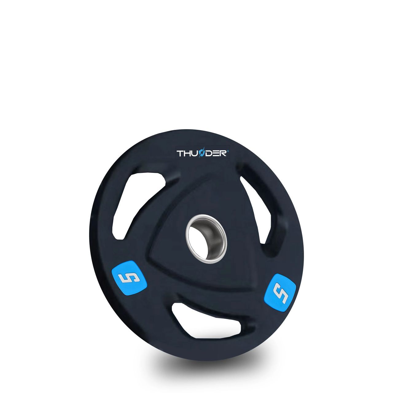 THUNDER - OLYMPIC PLATE WITH GRIP - OLIMPIAI SÚLYTÁRCSA FOGANTYÚVAL - 5 KG THUNDER - OLYMPIC PLATE WITH GRIP - OLIMPIAI SÚLYTÁRCSA FOGANTYÚVAL - 5 KG