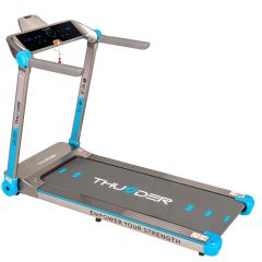 THUNDER - ULTRA - ÖSSZECSUKHATÓ FUTÓPAD 16 KM/H VÉGSEBESSÉGGEL, 160 KG TESTSÚLYIG, EZÜST SZÍN